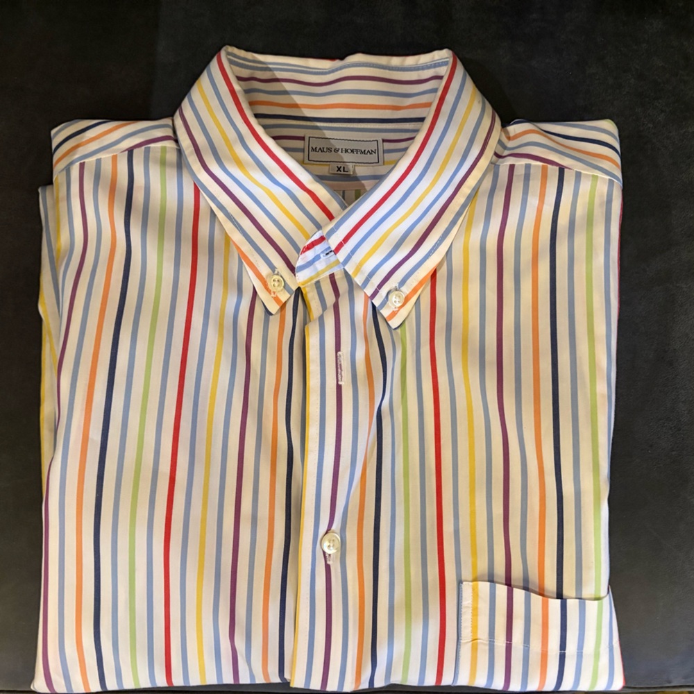 Maus & Hoffman Multicolor Striped Men's Shirt